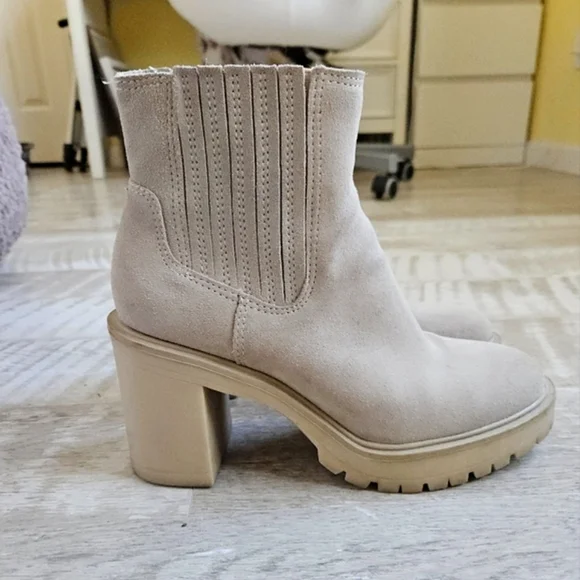 Dolce Vita Caster H2O Women's Suede Block Heel Ankle Boots - Picture 1 of 12